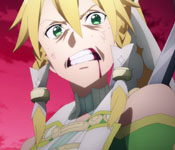 leafa holding off the red soldiers
